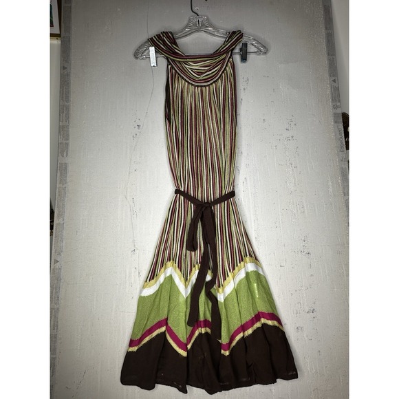 Missoni Dresses & Skirts - MISSONI Multicolor Striped Knit A-Line Tank Halter Dress | Tagged Size: 8